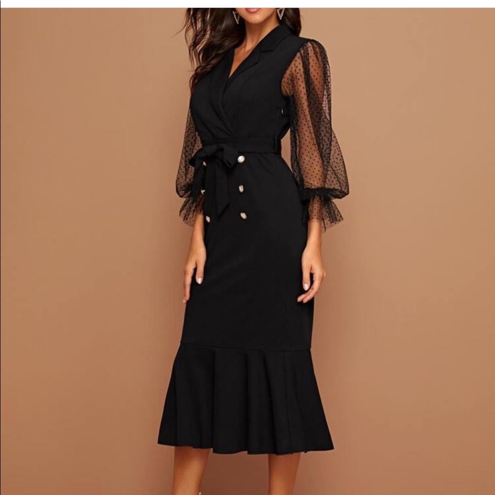 Shein midi dress with puff sleeves - Picture 4 of 7